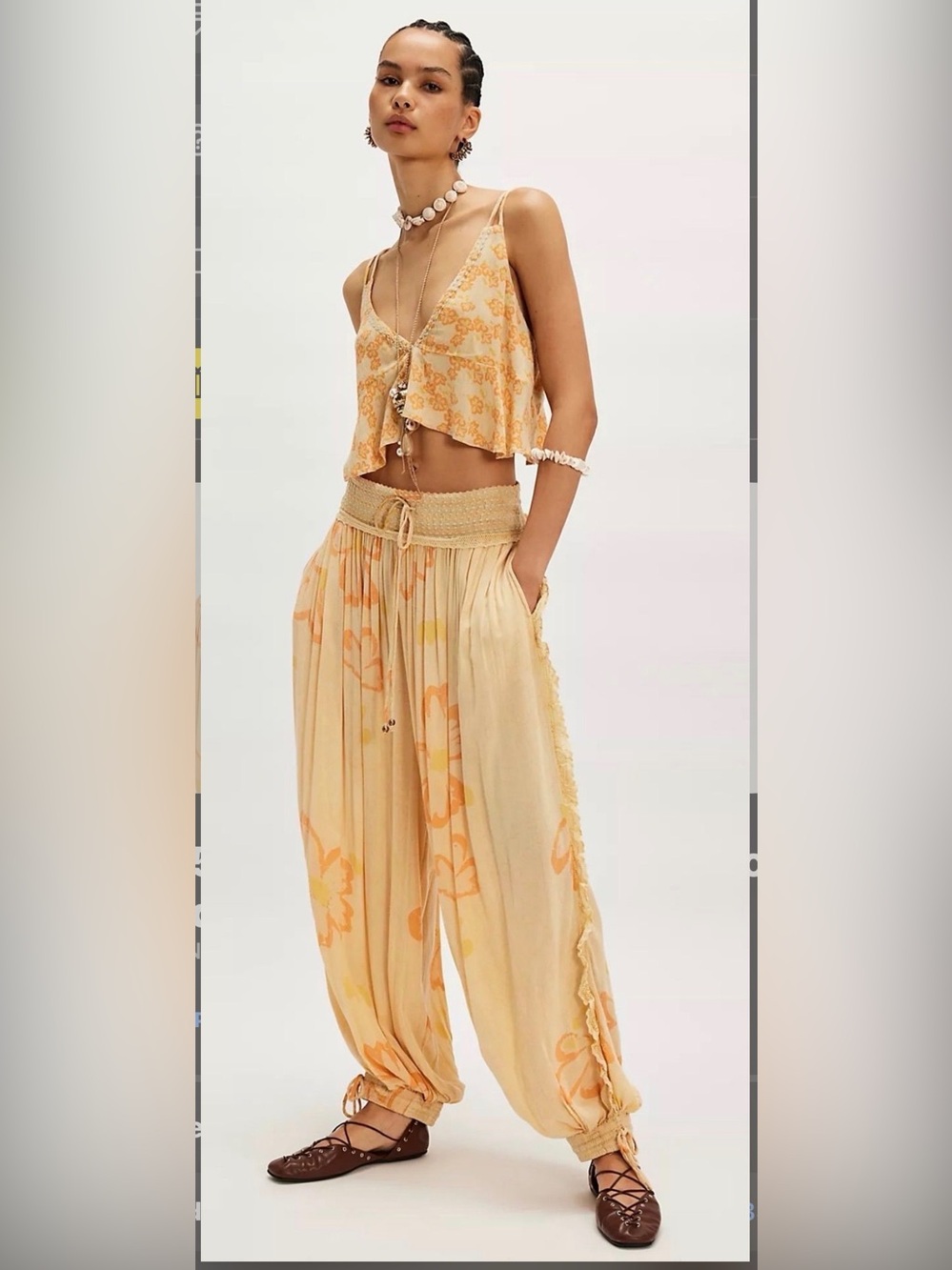 Free People Top Stitch And Tropics Set